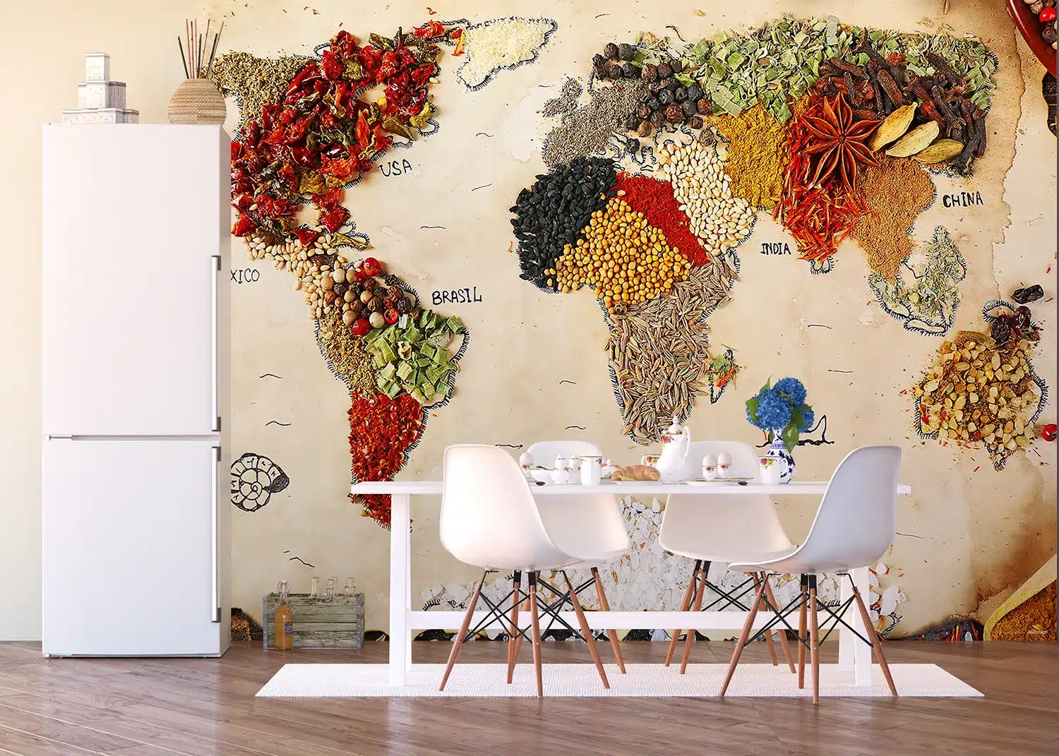 Spice World Map | Made-to-Measure Wallpaper | Artlook | FTNXXL 2484 4