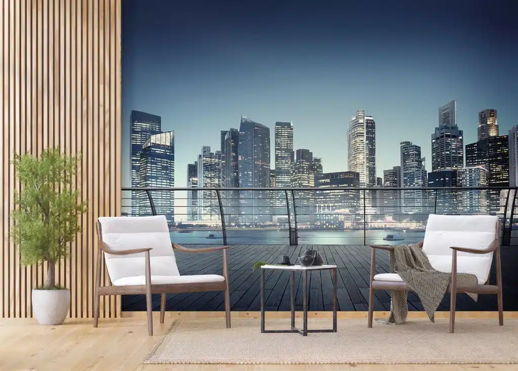 Wall Mural City Skyline at Night, Made to Measure, FTNXXL 2486 2
