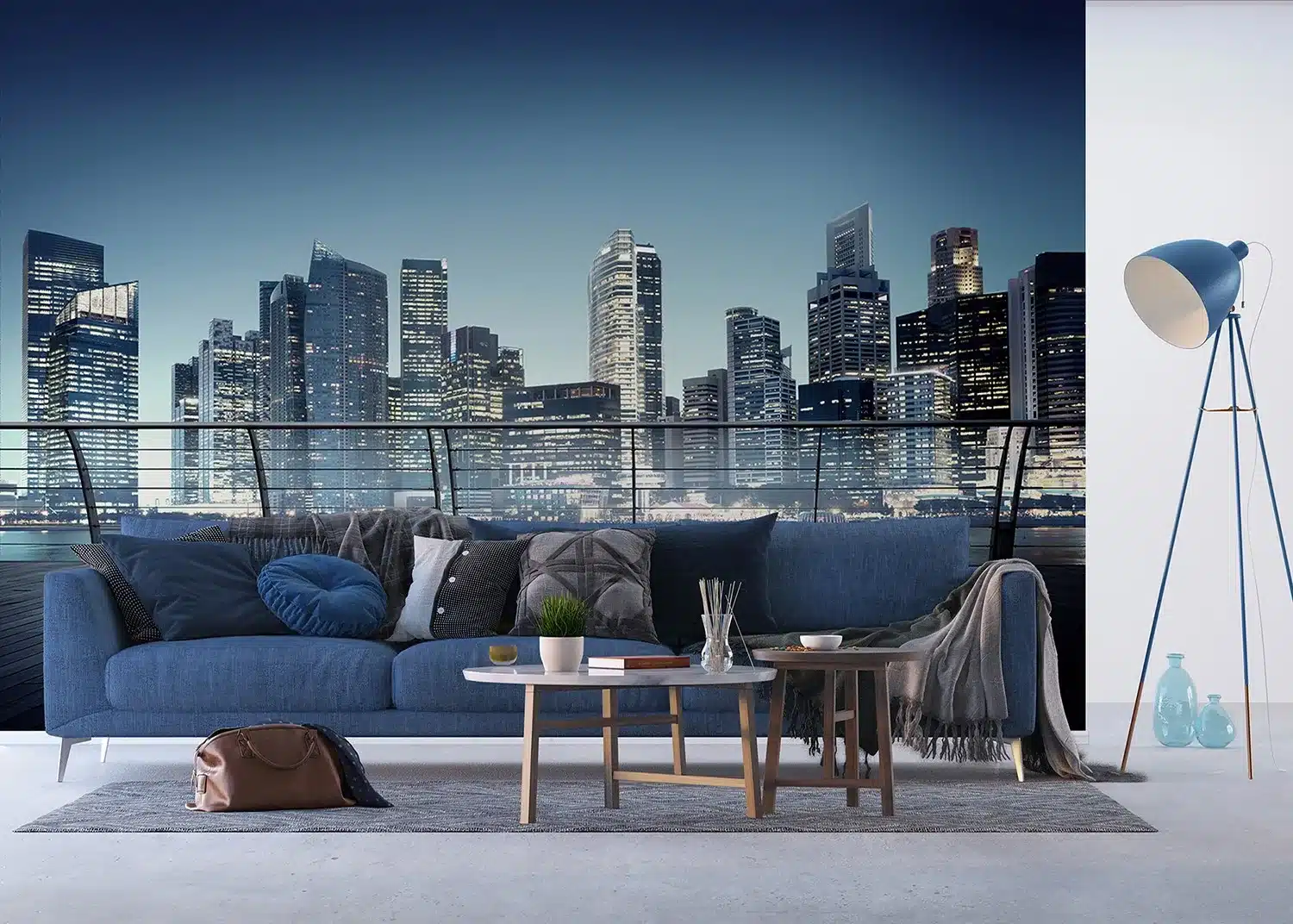 Azure Cityscape | Made-to-Measure Wallpaper | Artlook | FTNXXL 2486 4