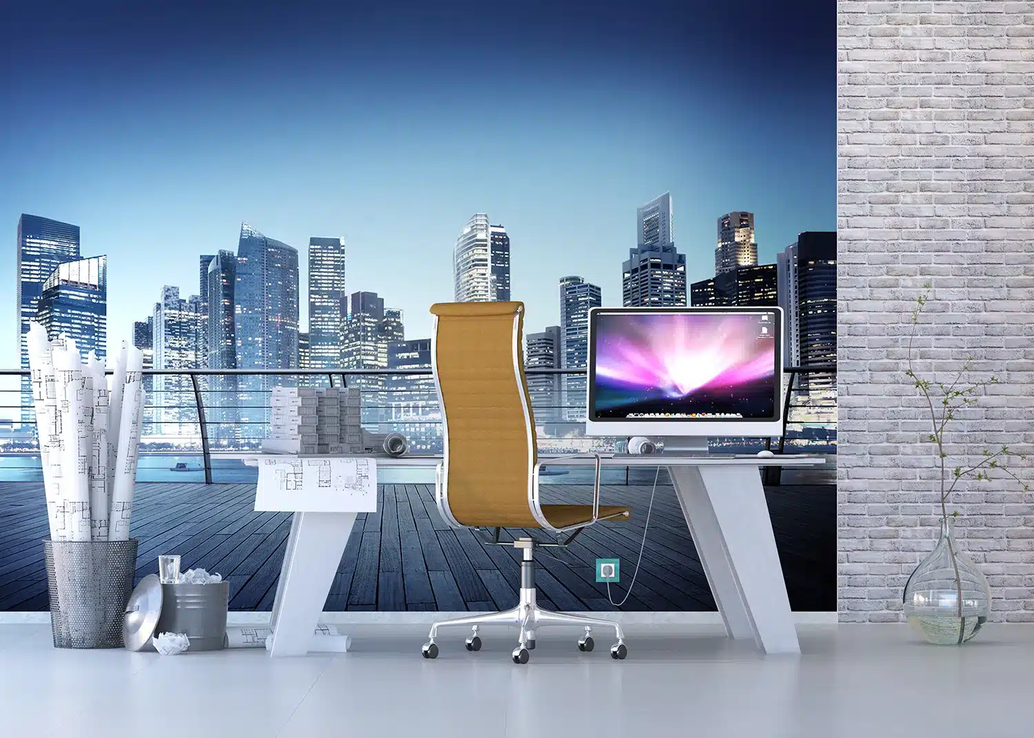 Azure Cityscape | Made-to-Measure Wallpaper | Artlook | FTNXXL 2486 5