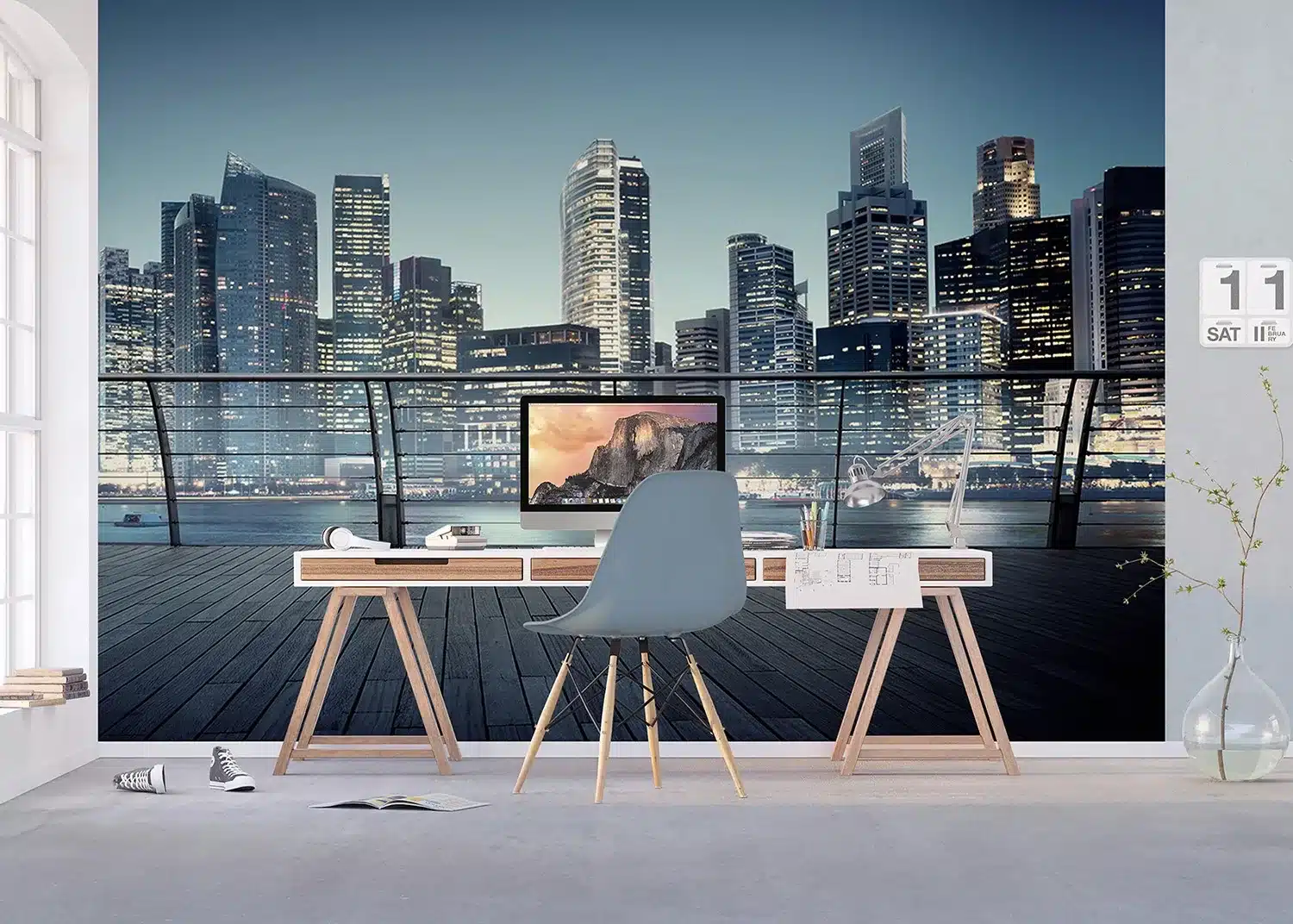 Azure Cityscape | Made-to-Measure Wallpaper | Artlook | FTNXXL 2486 6