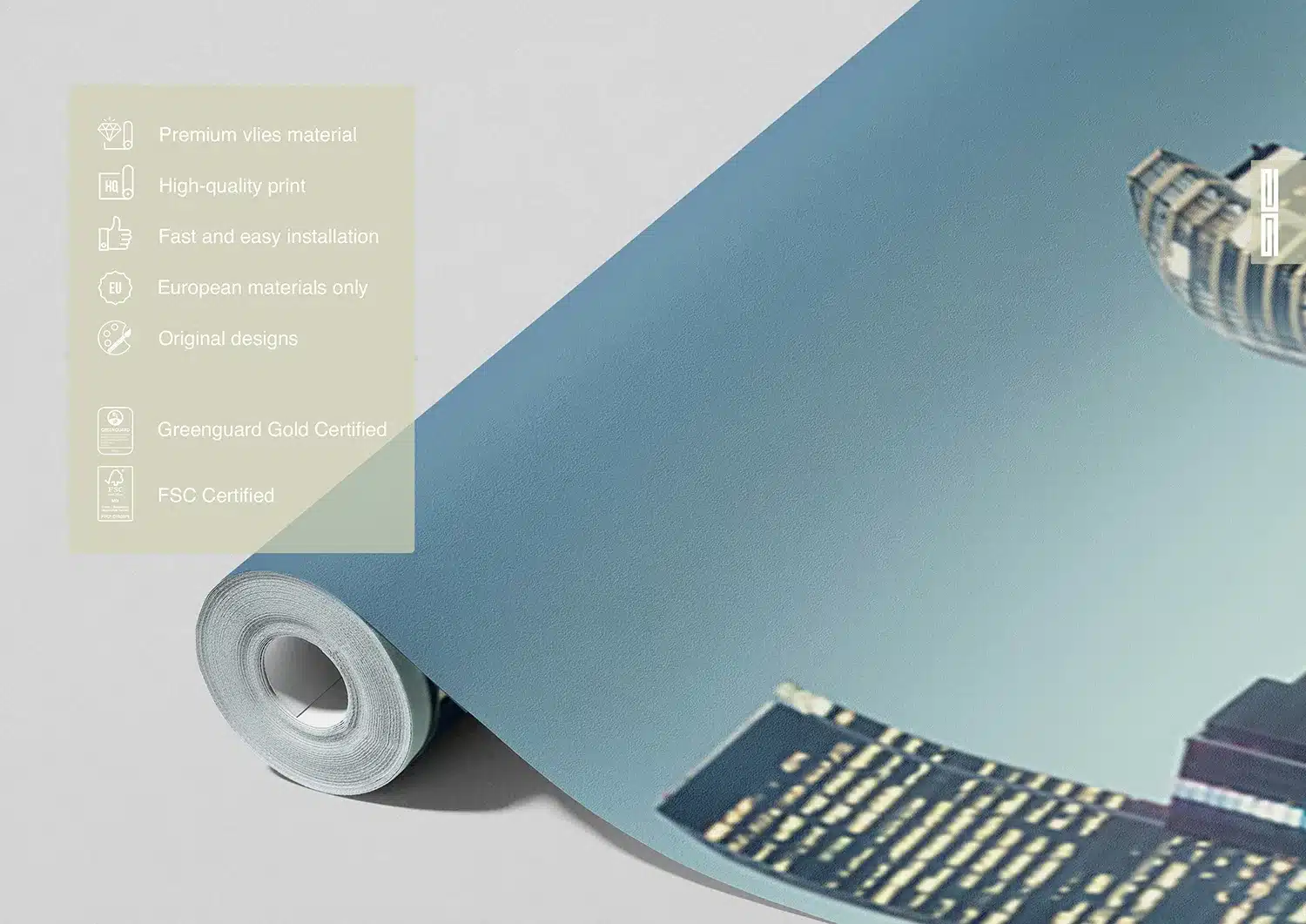 Azure Cityscape | Made-to-Measure Wallpaper | Artlook | FTNXXL 2486 7