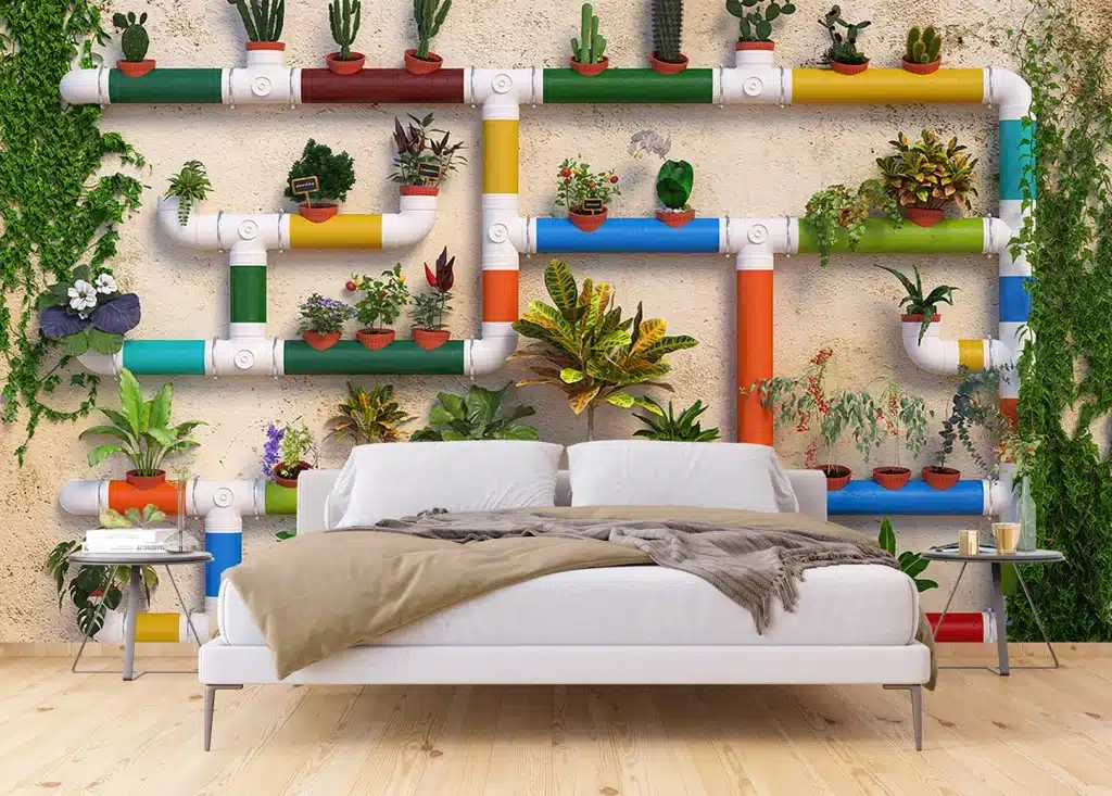 Wall Mural Flower Waterpipes, Made to Measure, FTNXXL 2488