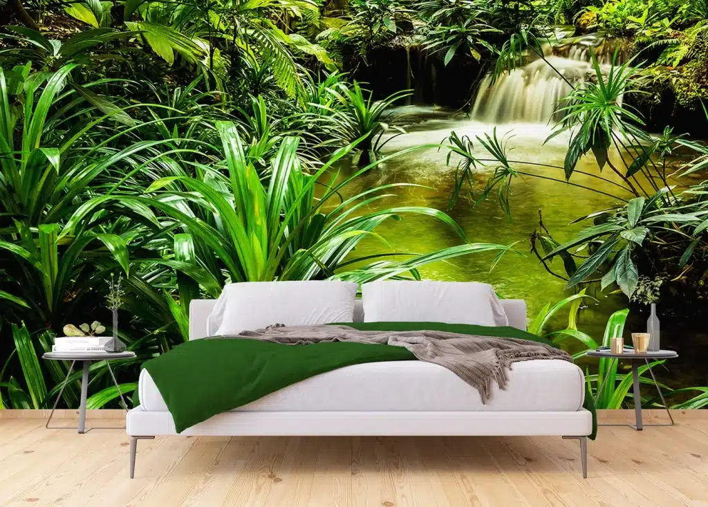 Wall Mural Jungle Waterfall Lagoon, Made to Measure, FTNXXL 2491 6