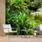 Wall Mural Jungle Waterfall Lagoon, 375 x 270 cm, FTNXXL 2491