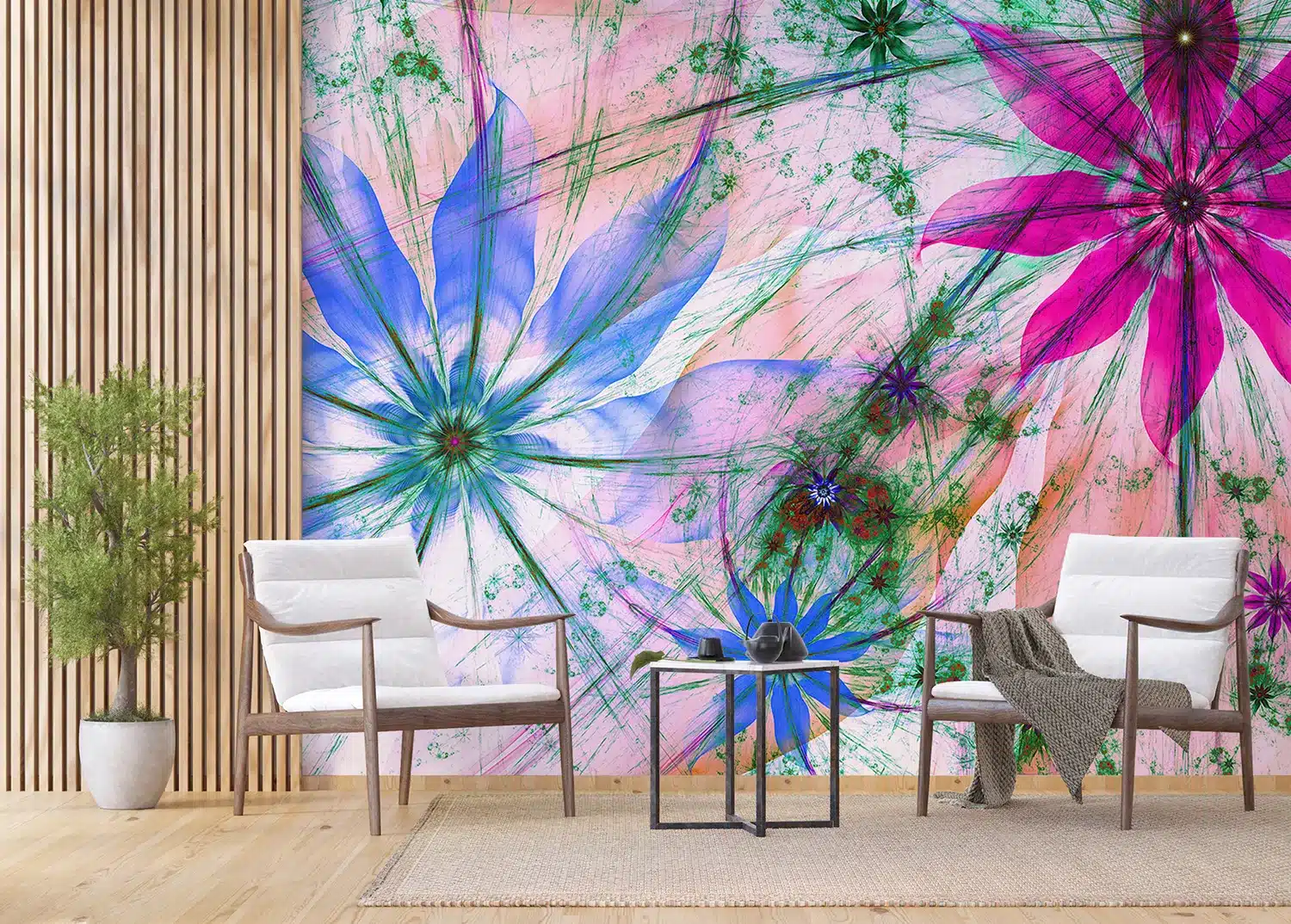 Flowers Silhouettes | Made-to-Measure Wallpaper | Artlook | FTNXXL 2492 2
