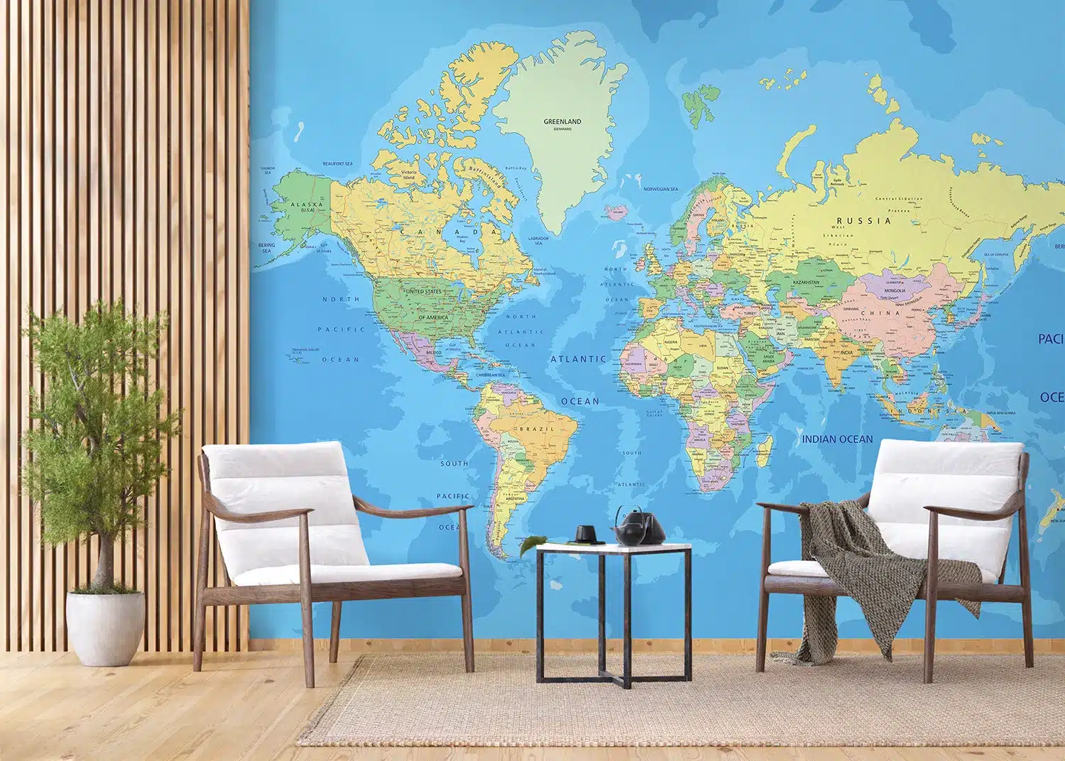 World Map | Made-to-Measure Wallpaper | Artlook | FTNXXL 2495 4