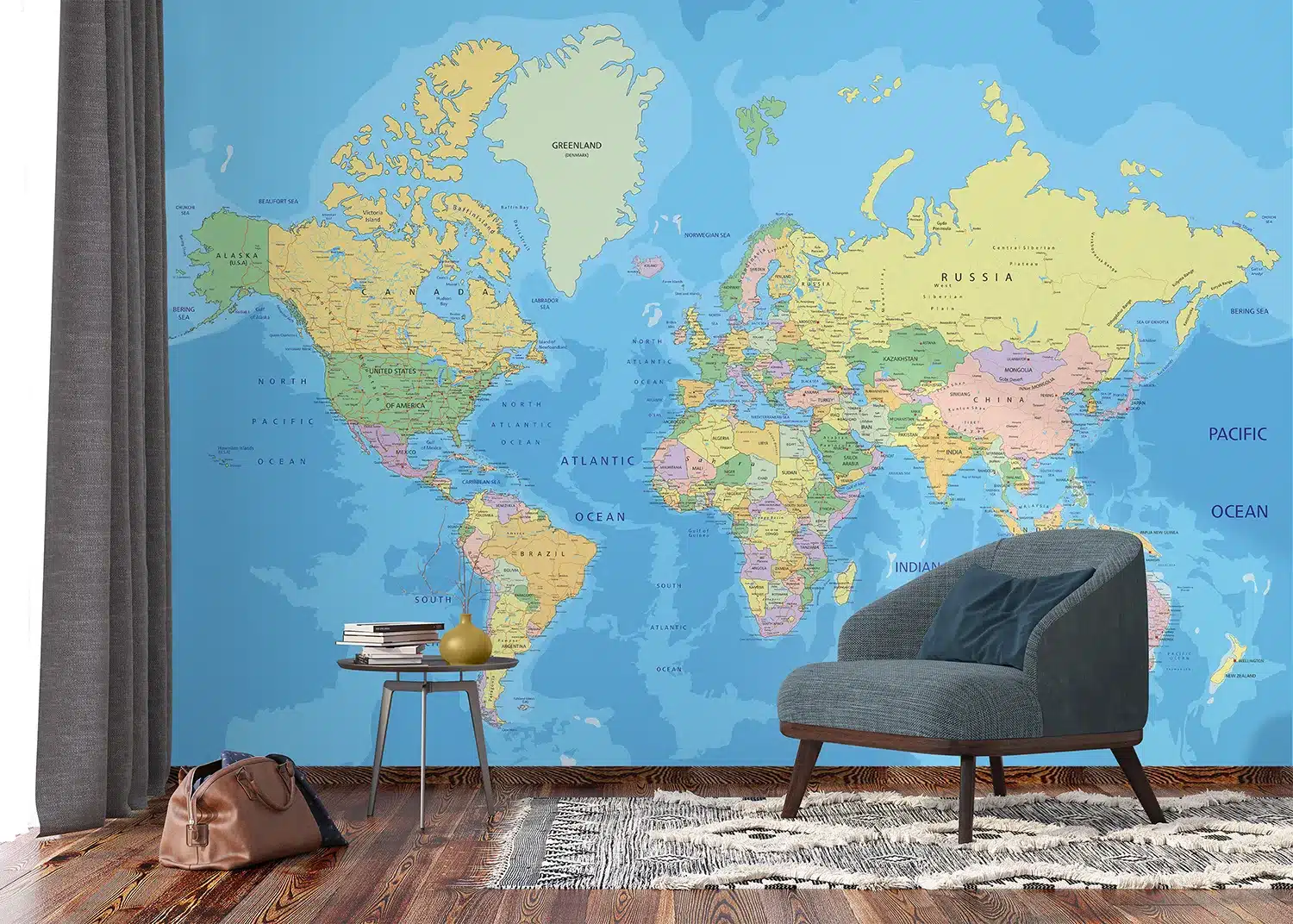 World Map | Made-to-Measure Wallpaper | Artlook | FTNXXL 2495 3