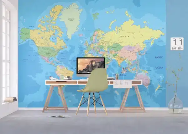 World Map | Made-to-Measure Wallpaper | Artlook | FTNXXL 2495