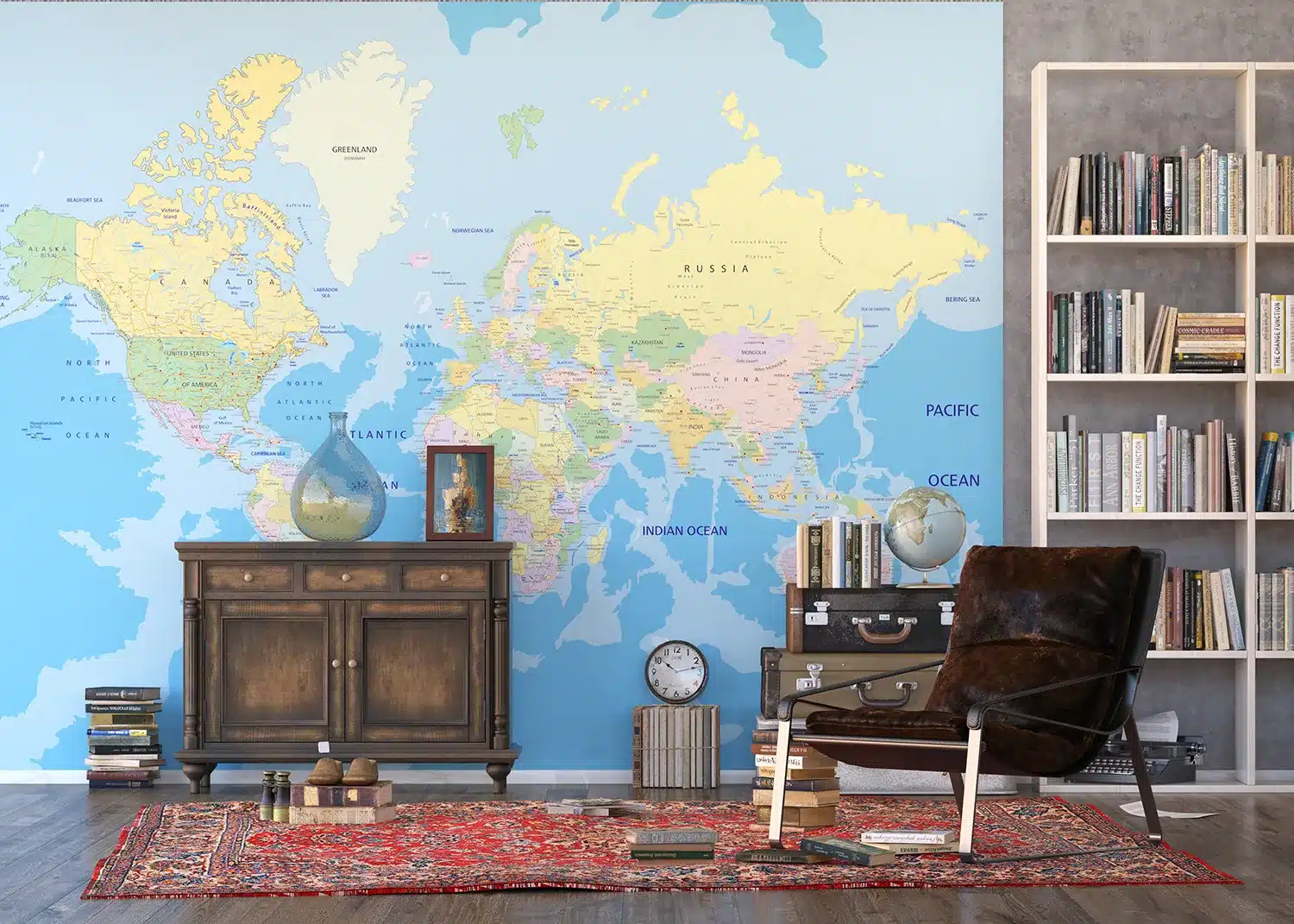 World Map | Made-to-Measure Wallpaper | Artlook | FTNXXL 2495 2