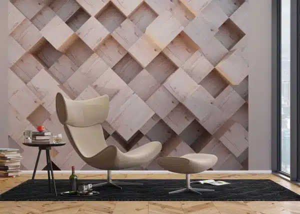 Wooden Cubes | Made-to-Measure Wallpaper | Artlook | FTNXXL 2496