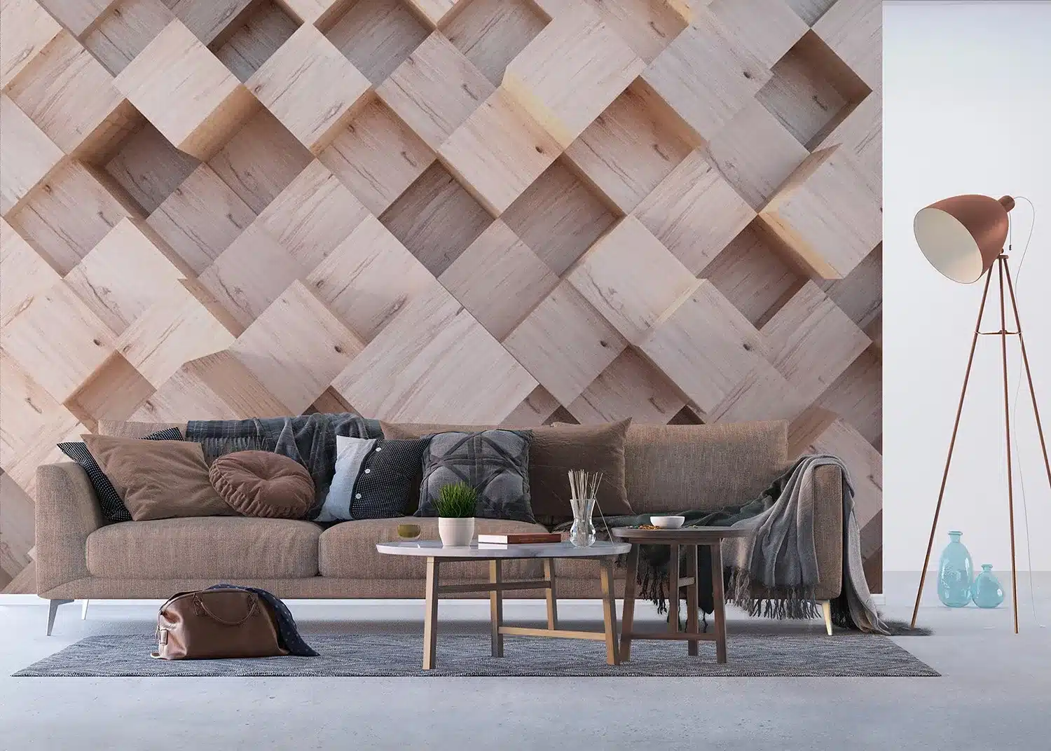 Wooden Cubes | Made-to-Measure Wallpaper | Artlook | FTNXXL 2496 4
