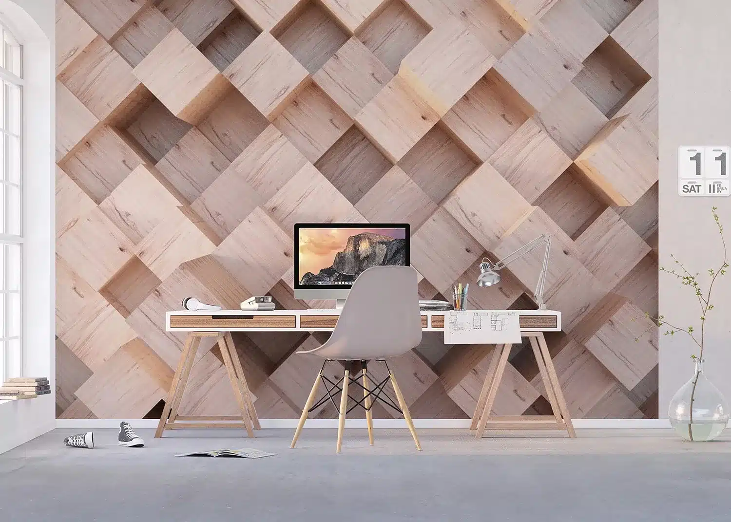Wooden Cubes | Made-to-Measure Wallpaper | Artlook | FTNXXL 2496 6