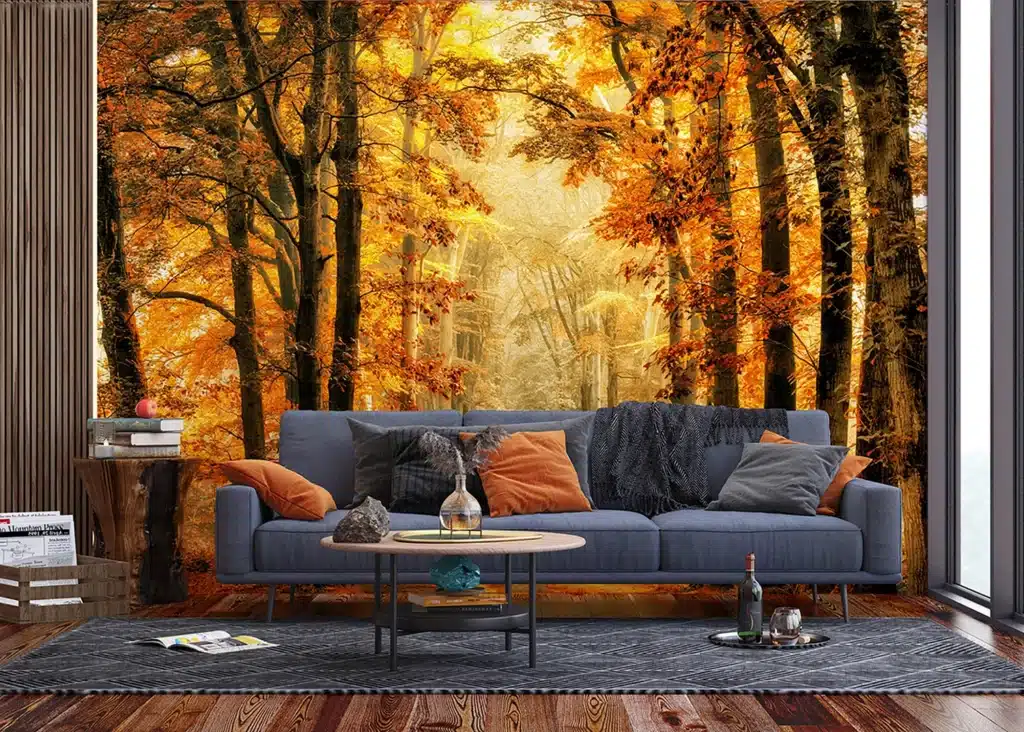 Wall Mural Golden Path, Made to Measure, FTNXXL 3009