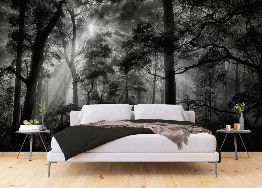 Wall Mural Monochrome Forest, Made to Measure, FTNXXL 3027 6