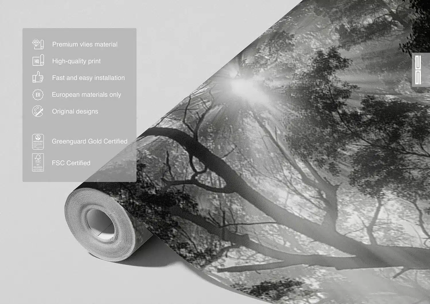 Monochrome Forest | Made-to-Measure Wallpaper | Artlook | FTNXXL 3027 8