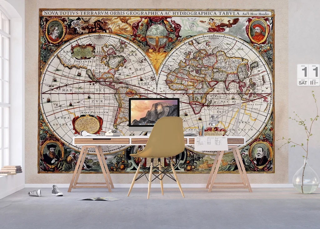 Wall Mural Old Map, Made to Measure, FTNXXL 0351 6