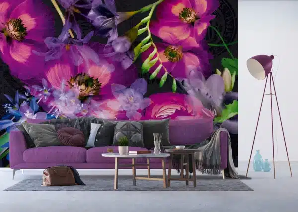 Violet Flowers | Made-to-Measure Wallpaper | Artlook | FTNXXL 0389