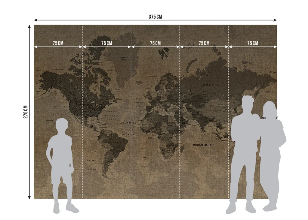 Wall Mural Map, Made to Measure, FTNXXL 1215 8