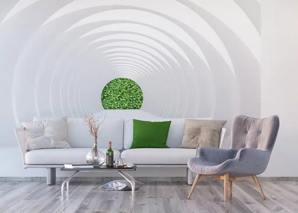 Wall Mural White Tunnel, Made to Measure, FTNXXL 1216