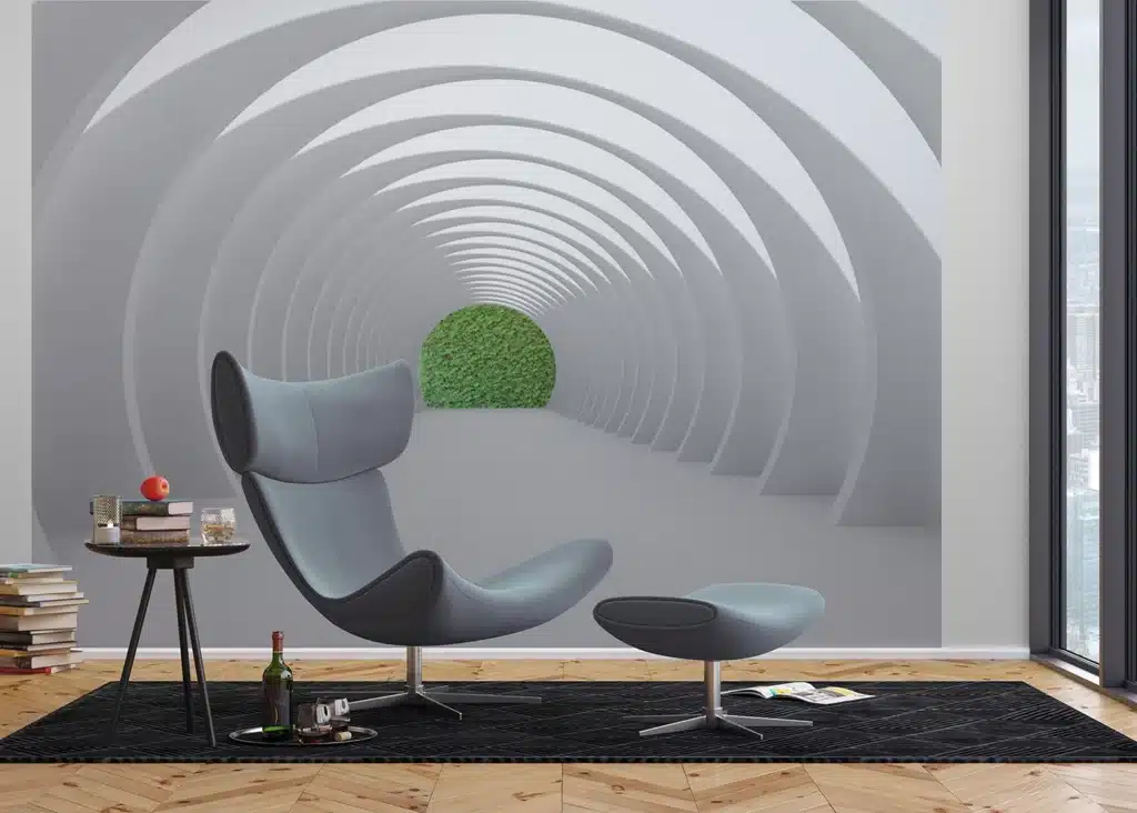 Wall Mural White Tunnel, Made to Measure, FTNXXL 1216 3