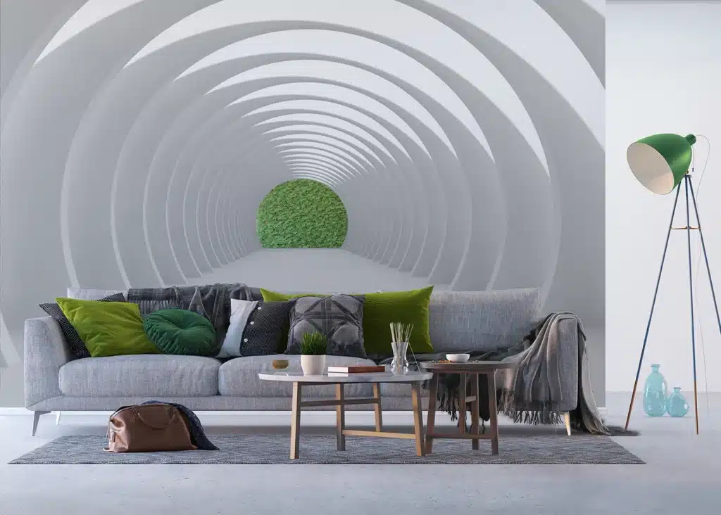 Wall Mural White Tunnel, Made to Measure, FTNXXL 1216 4