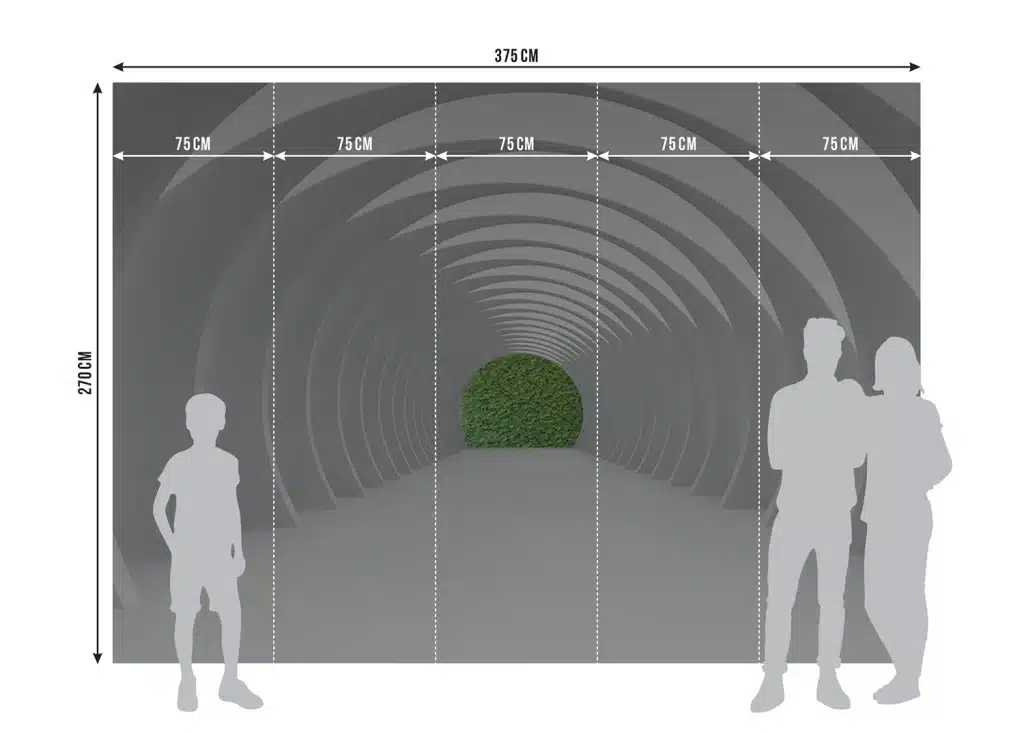 Wall Mural White Tunnel, Made to Measure, FTNXXL 1216 8