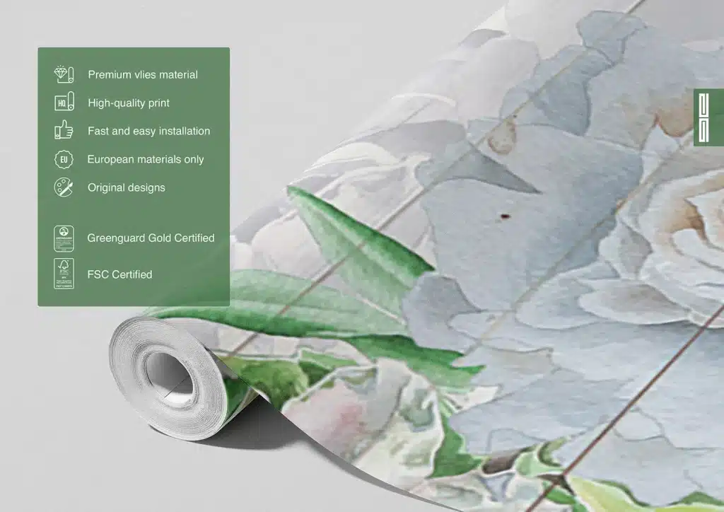 Wall Mural Flowers on Planks, Made to Measure, FTNXXL 1218 7