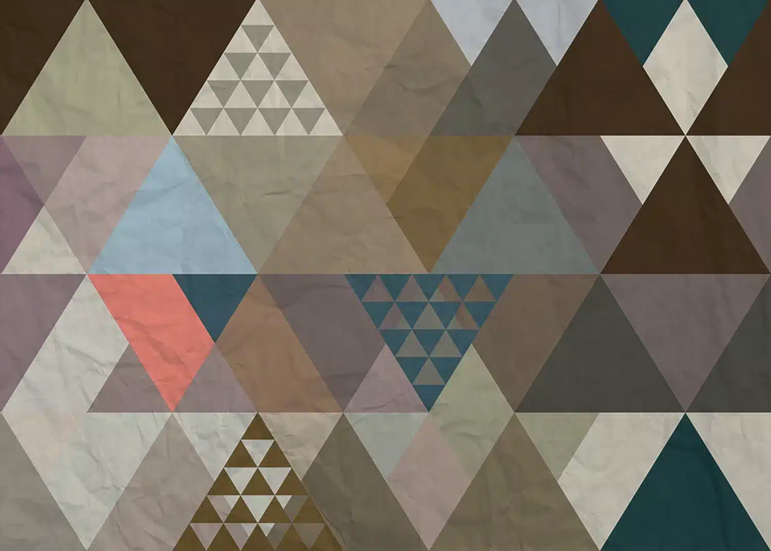 Brown Triangle Abstraction | Made-to-Measure Wallpaper | Artlook | FTNXXL 1222