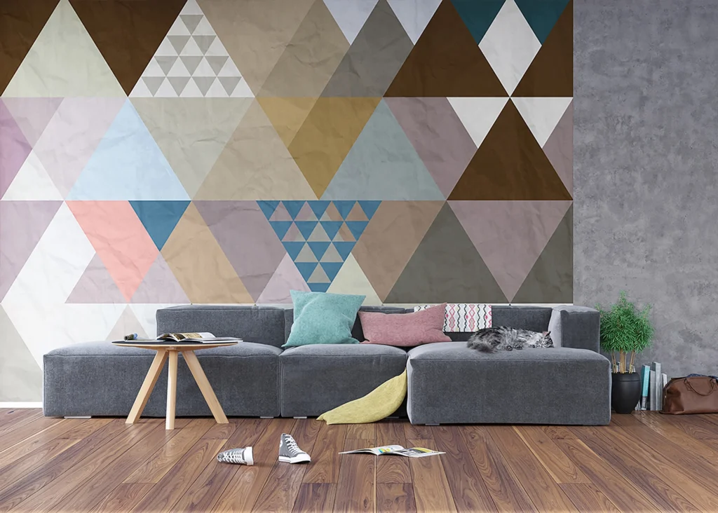 Wall Mural Triangles, Made to Measure, FTNXXL 1222