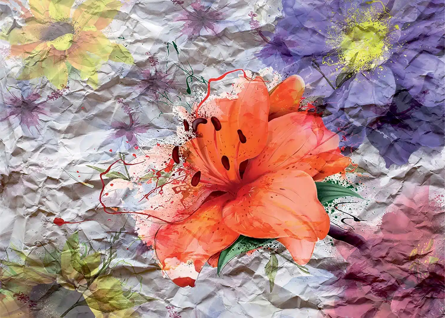 Paper Flowers | Made-to-Measure Wallpaper | Artlook | FTNXXL 1223