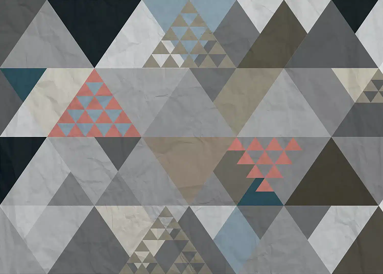 Grey Triangle Abstraction | Made-to-Measure Wallpaper | Artlook | FTNXXL 1224