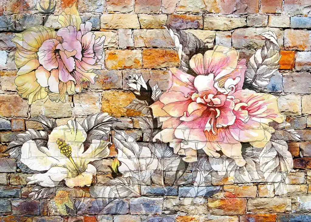 Wall Mural Flowers, Made to Measure, FTNXXL 1227