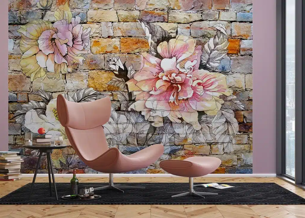 Wall Mural Flowers, Made to Measure, FTNXXL 1227 2