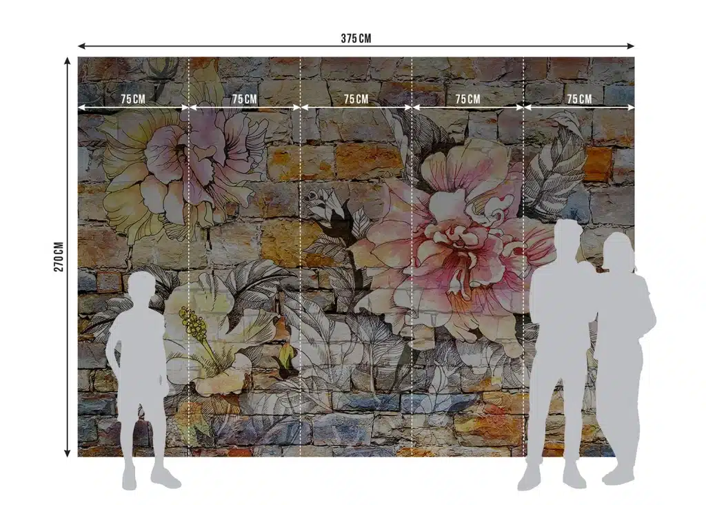 Wall Mural Flowers, Made to Measure, FTNXXL 1227 8