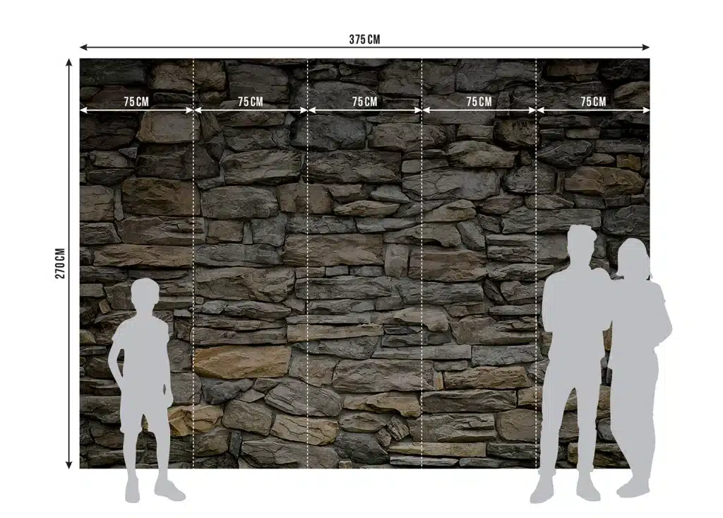 Wall Mural Stacked Stones, Made to Measure, FTNXXL 1228 8