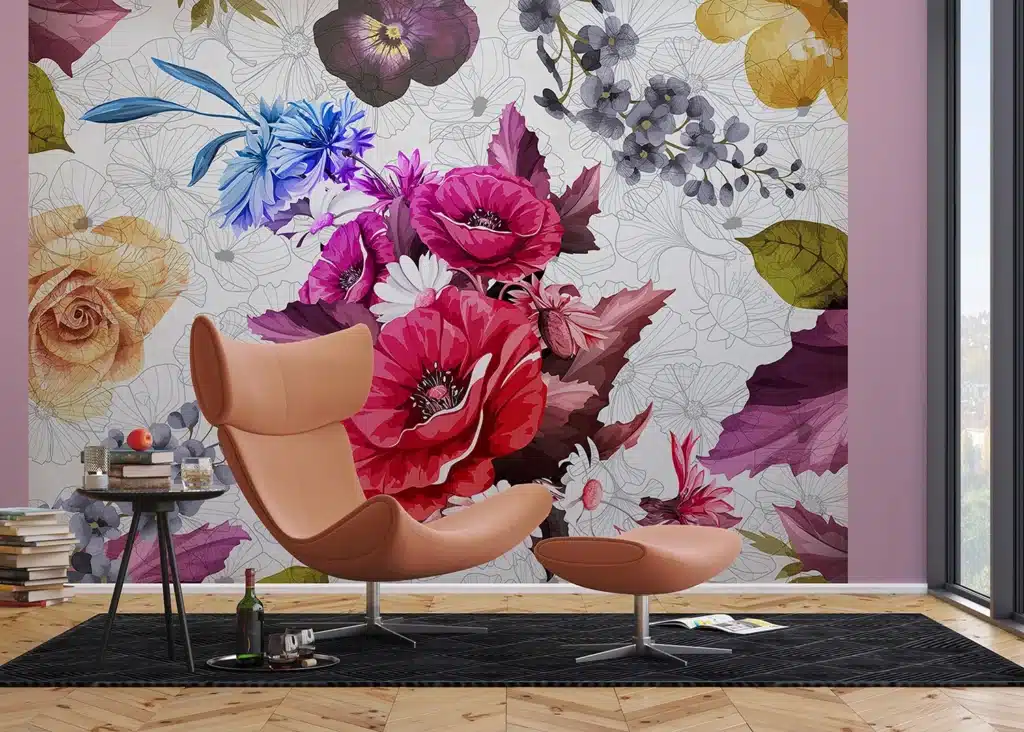 Wall Mural Tender Flowers, Made to Measure, FTNXXL 1229 3