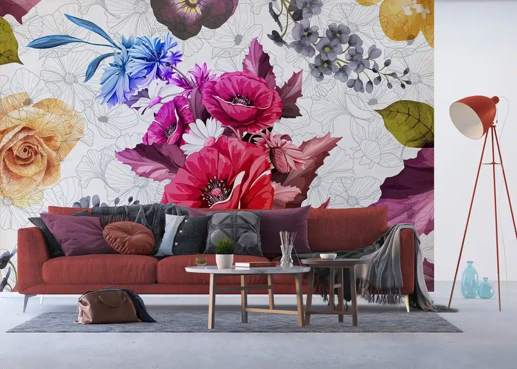 Wall Mural Tender Flowers, Made to Measure, FTNXXL 1229 4