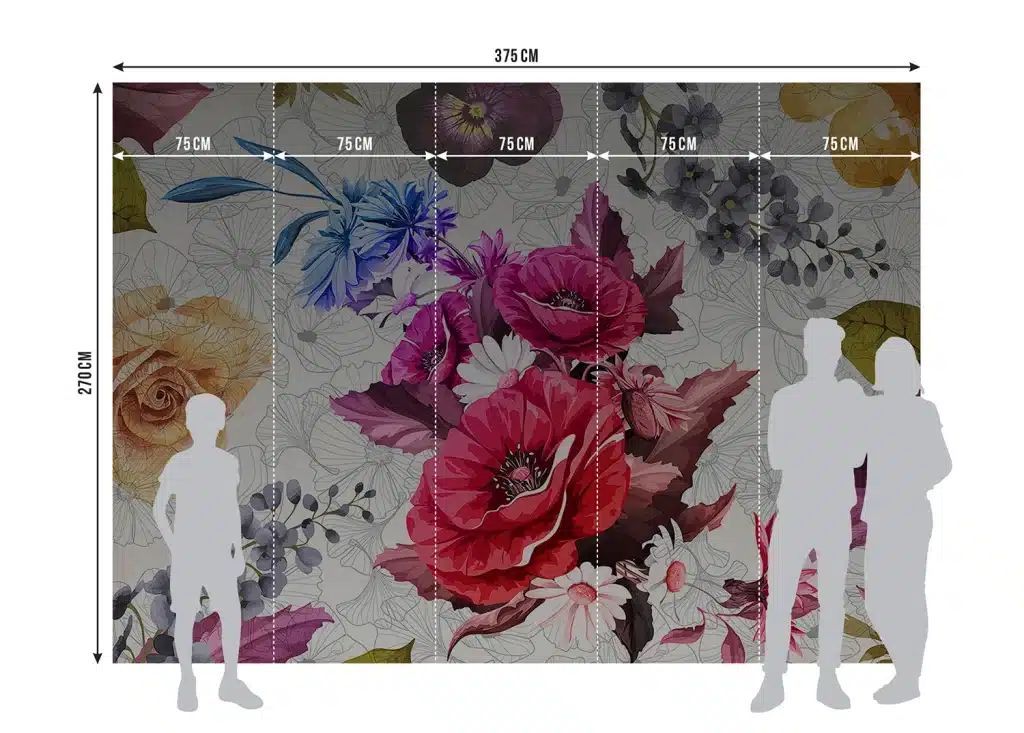 Wall Mural Tender Flowers, Made to Measure, FTNXXL 1229 7