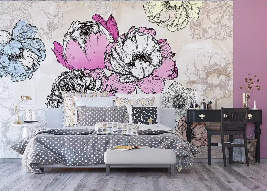 Wall Mural Tender Peonies, Made to Measure, FTNXXL 1230 5