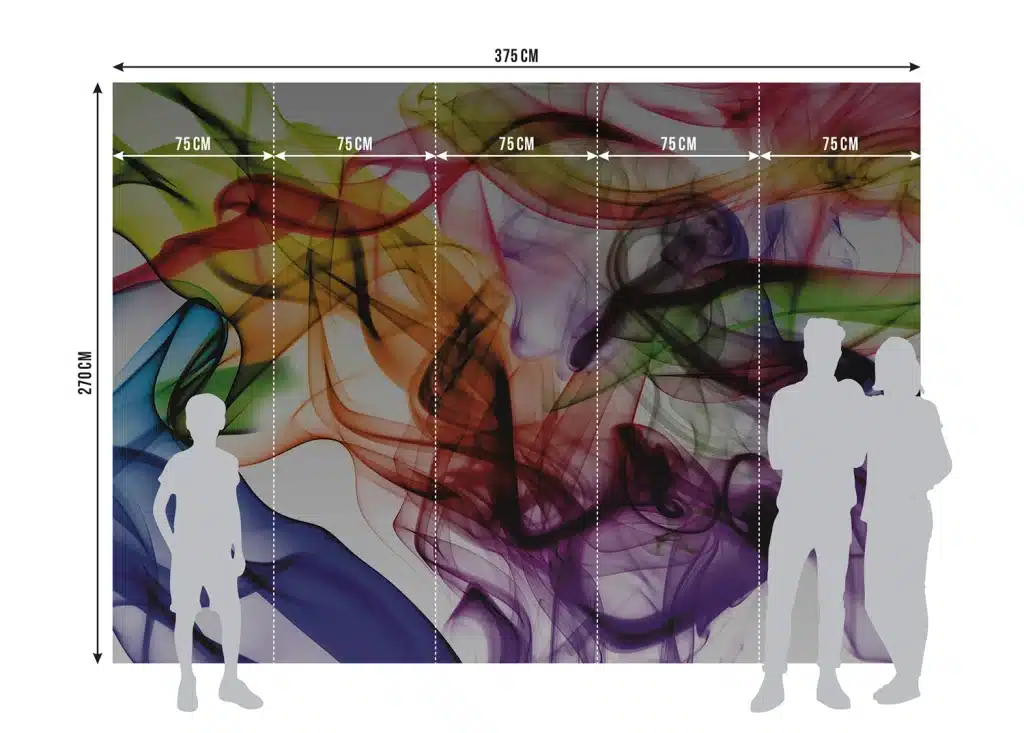 Wall Mural Colorful Smoke, Made to Measure, FTNXXL 1243 8