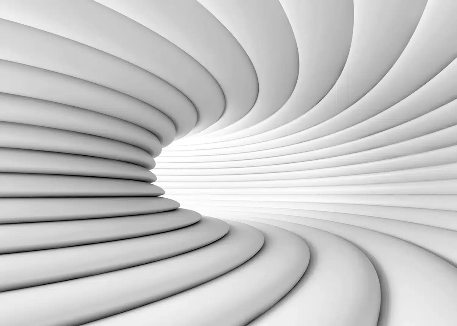 3D White Tunnel | Made-to-Measure Wallpaper | Artlook | FTNXXL 2417