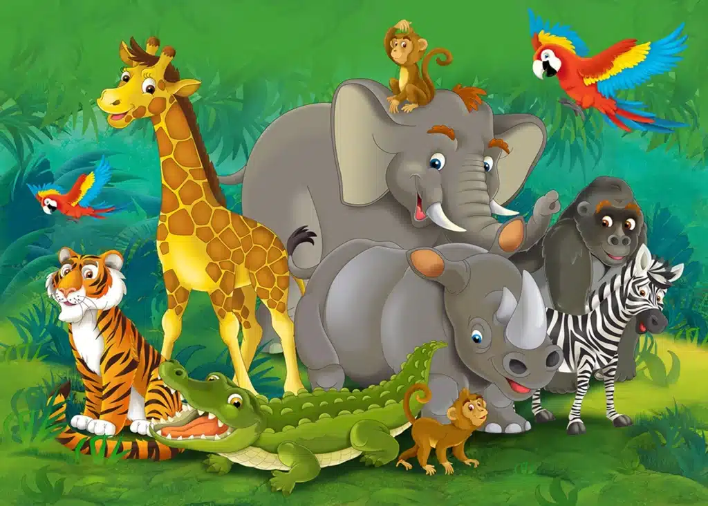 Wall Mural Jungle Animals, Made to Measure, FTNXXL 2420