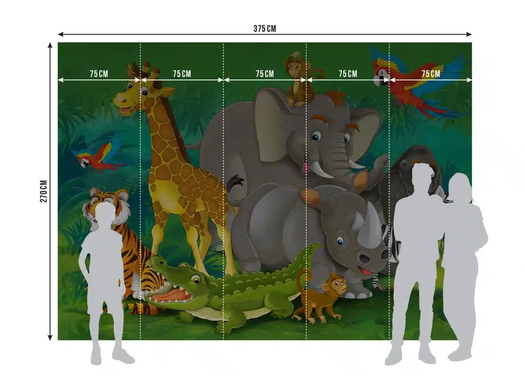 Wall Mural Jungle Animals, Made to Measure, FTNXXL 2420 6
