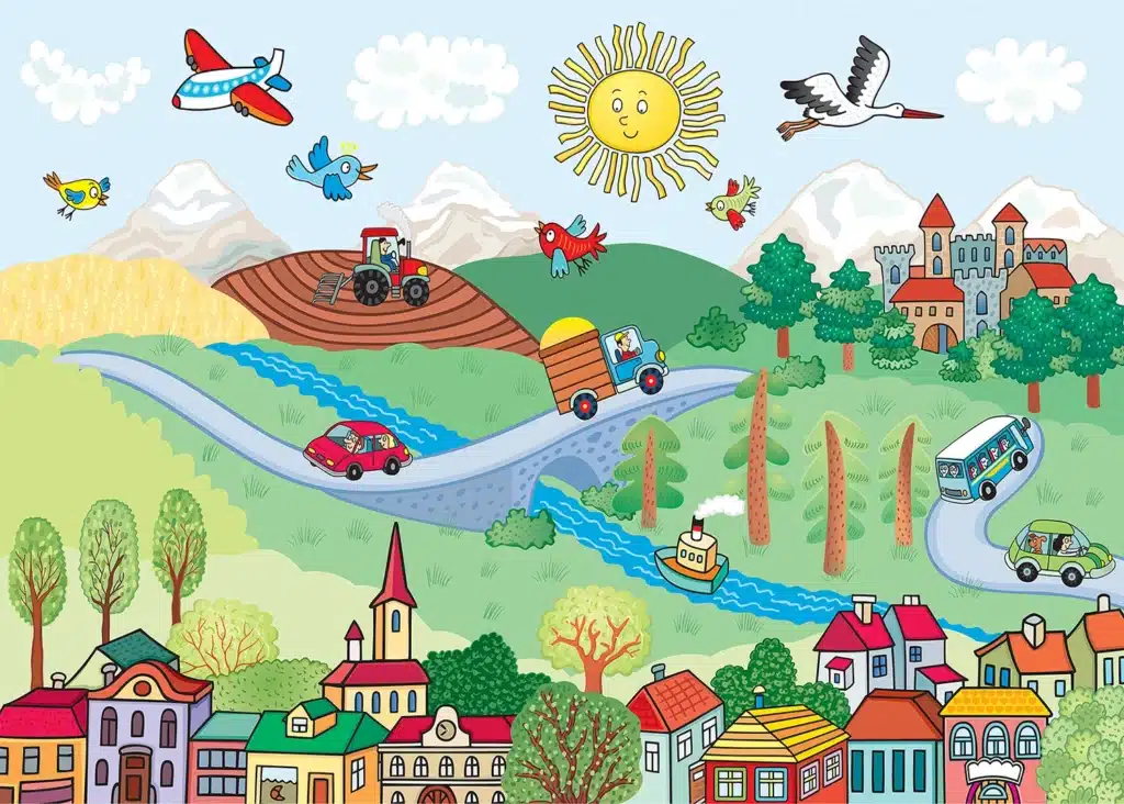 Wall Mural Countryside, Made to Measure, FTNXXL 2483