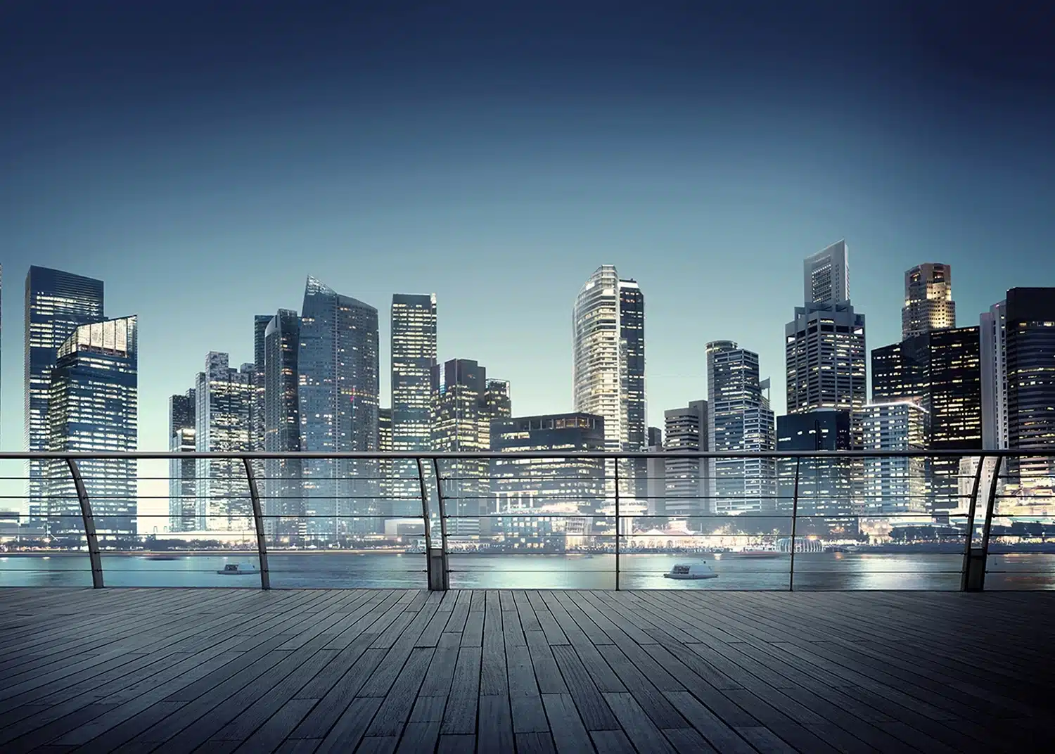 Azure Cityscape | Made-to-Measure Wallpaper | Artlook | FTNXXL 2486