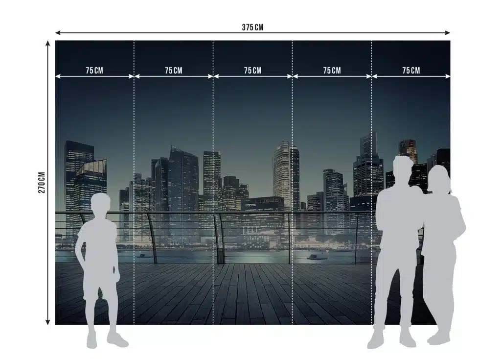 Wall Mural City Skyline at Night, Made to Measure, FTNXXL 2486 8