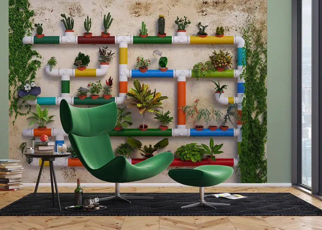 Wall Mural Flower Waterpipes, Made to Measure, FTNXXL 2488 3