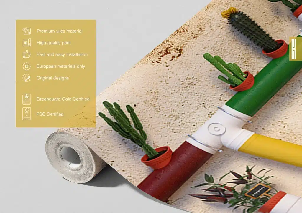 Wall Mural Flower Waterpipes, Made to Measure, FTNXXL 2488 7