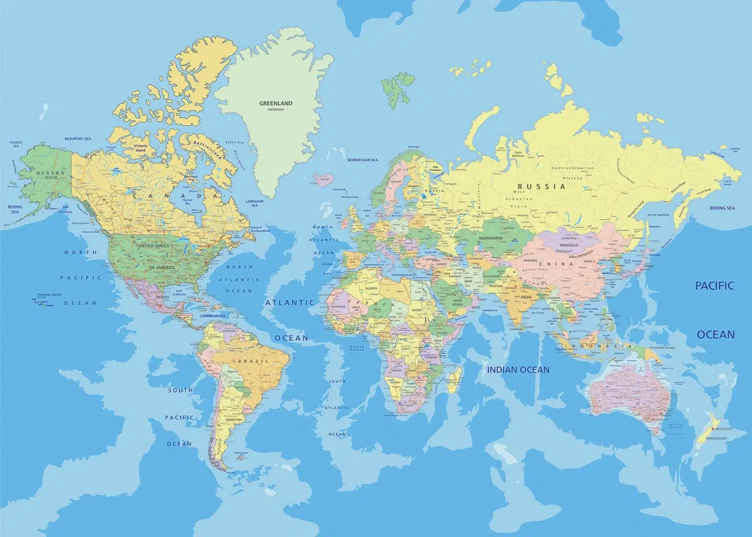 World Map | Made-to-Measure Wallpaper | Artlook | FTNXXL 2495